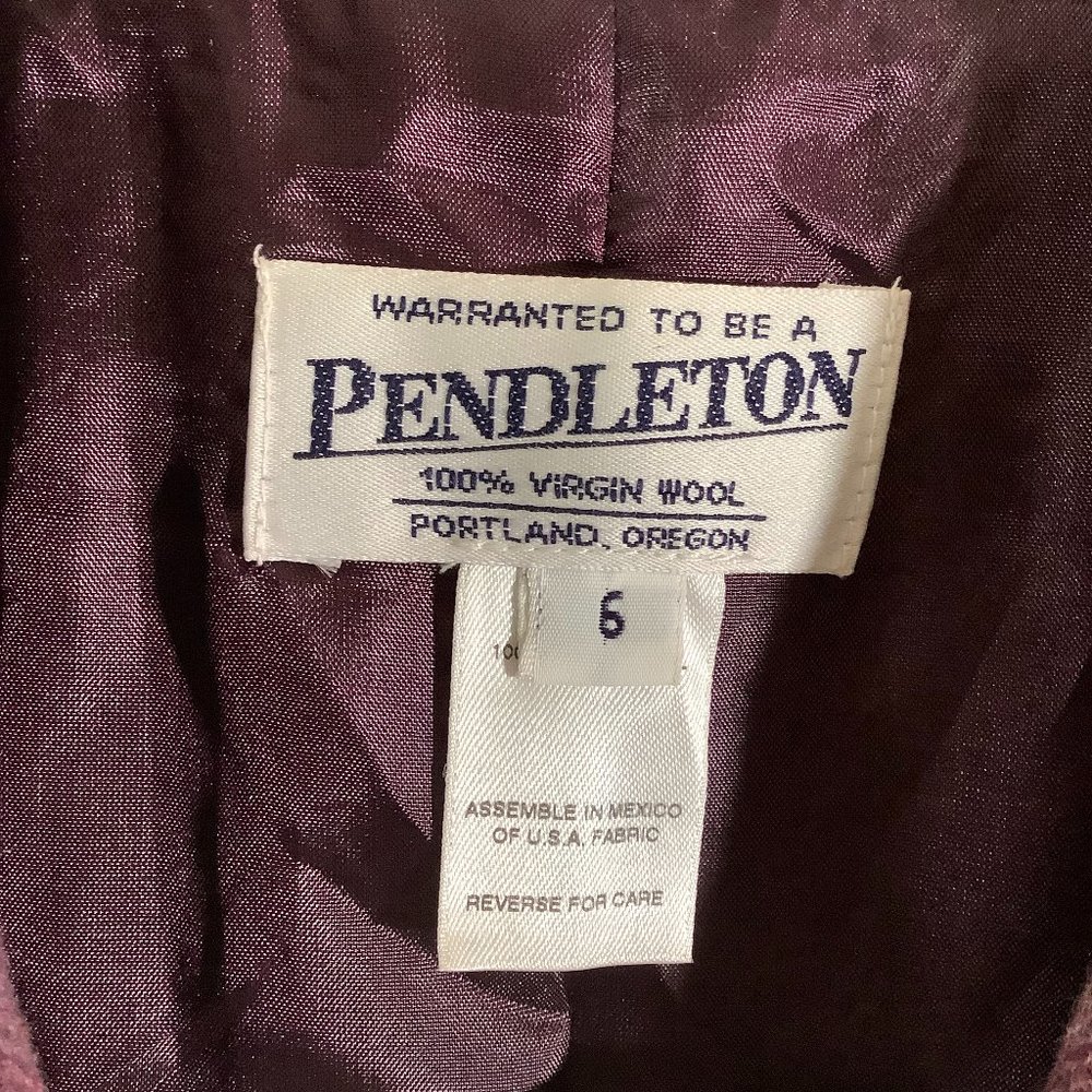 Pendleton Wool Purple Career Blazer Jacket - image 4